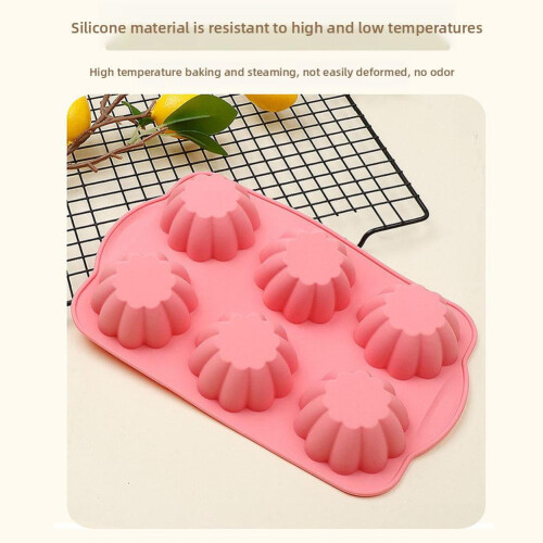 Moule à glaçons miniature en forme de fleur, bac en silicone à 6 cavités 1