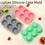 Moule à glaçons miniature en forme de fleur, bac en silicone à 6 cavités 6