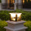 Solar Post Cap Light Aluminum Waterproof Warm Cold LED 3