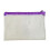 Astuccio trasparente in plastica con cerniera, viola, 8,7 x 5,7 cm 2