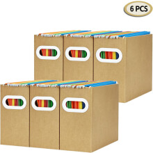 Dossier pour documents Organisateur de bureau Lot de 6 pièces Marron A4 — classeur papier, rangement bureau