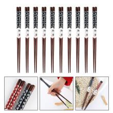 Baguettes en bois compatibles lave-vaisselle, 10 paires, bleues