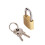 Mini cadeado de metal para bagagem com chaves, dourado, 0,79 x 1,18 polegadas 5