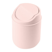 Mini poubelle de bureau avec couvercle basculant 2L rose