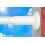 Hvid spændgardinstang 51-145 tommer rustfri 1,26" diameter 1