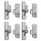 Stahl-Torbänder, robust, Wandmontage, 2er-Pack 2