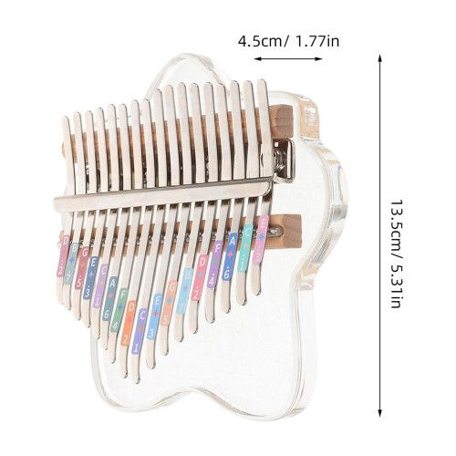 Transparent acrylic kalimba 17-key thumb piano 1