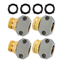 Kit de réparation pour tuyau d'arrosage, embouts en aluminium, 2 jeux