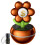 Solcelledrevet bilduftdiffuser med blomsterdesign, 360 rotation 1
