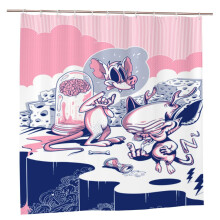 Pinky und Brain Duschvorhang 72x72 Zoll