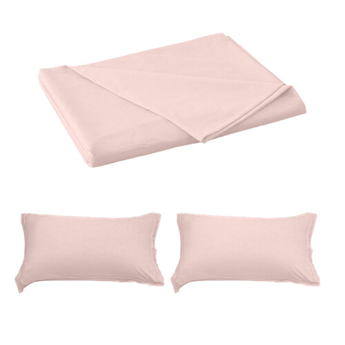 Polyester beddengoedset, effen kleur, 3-delig 1