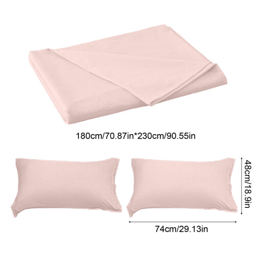 Polyester beddengoedset, effen kleur, 3-delig 2