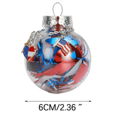 Independence Day hanging sequin ornament red white blue 1
