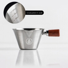 Kaffeemessbecher im italienischen Stil mit Holzgriff, 12 oz
