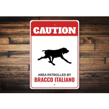 Bracco Italiano znamení pro psy kovové 8x12 palců