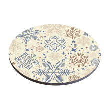 Sets de table ronds en similicuir, lot de 4