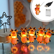 Lampki choinkowe LED Ciepła biel 2M20Renifer Mini