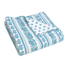 Coperta e federa Levtex Yasmina con bordo a medaglione, 50x60 pollici.