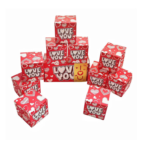 Coffret surprise à enveloppe rouge, coffret romantique à explosion