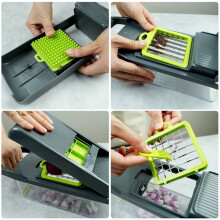 Manual Vegetable Chopper with Multi-function Grater and
