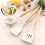 White Silicone Kitchen Utensils Set with Wooden Handle 3PCS 1