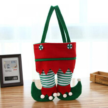 Sac cadeau en forme de bottes de lutin de Noël pour les biscuits et les bonbons