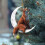 Enfeite de Natal em forma de lua, decoração externa em madeira com animais. 1