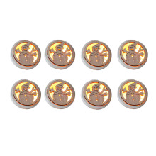 Guirlande lumineuse LED bonhomme de neige blanc chaud, lot de 8