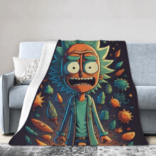 Rick and Morty fleece blanket 60 x 50 inches