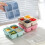 Cutie de prânz Bento cu 4 compartimente, pachet de 4, 15x15x5 cm 4