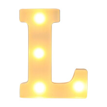 Lettre lumineuse LED, décoration de Noël, 6,3 x 7,1 x 1,8