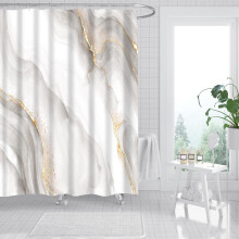 Rideau de douche en polyester imprimé numérique 183 x 183 cm