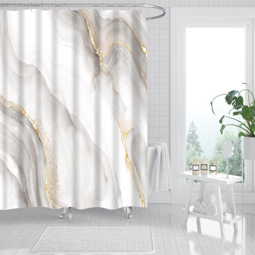 Rideau de douche en polyester imprimé numérique 183 x 183 cm