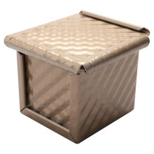 Square Pullman loaf pan with lid non-stick 2 pcs