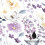 Duschvorhang Aquarell Lavendel Blumenmuster 72x84 4