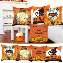 Jacenvly Halloween-kuvioitu pellavatyynyliina, 1 kpl