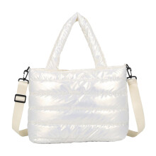 Women's quilted tote bag lightweight winter padded shoulder