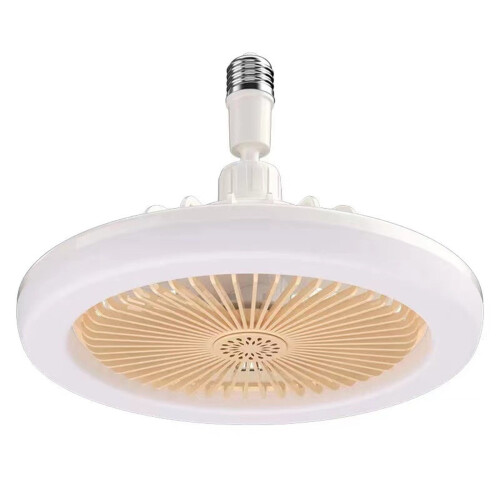Ventilateur de plafond Gnobogi E27 avec éclairage, intensité variable 3 couleurs, faible consommation