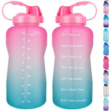 Motivační láhev na vodu AAOMASSR 2,2 l růžovo-zelená