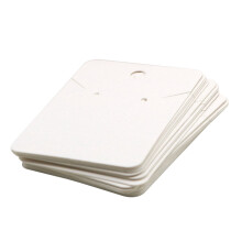 Blanco witte displaykaartjes voor kettingen en oorbelhouders (100 stuks)