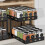 Spice Rack Organizer for Cabinet Black 2-Tier 1