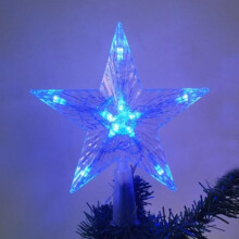 Étoile décorative LED à couleurs changeantes pour sapin de Noël, 1 pièce