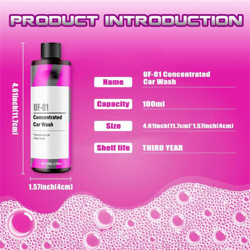 Car Wash Concentrate pH-Balanced for All Vehicles 100ml 2