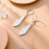 Hammer Square Bar Drop Earrings 14K Gold Plated 925 3