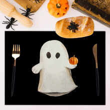Halloween placemats linen heat-insulating 4 pcs