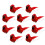 Red Bird Tree Decorations with Clips 10pcs 1