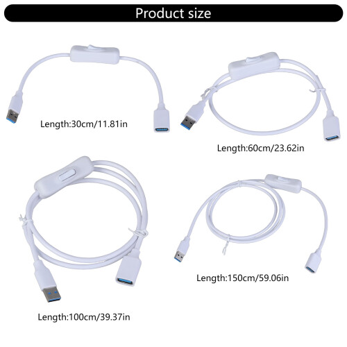 USB 3.0 jatkokaapeli virtakytkimellä 5 Gbps 2
