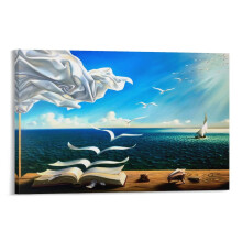 Salvador Dali The Waves Sailboat Poster Canvas Print 8x12