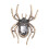 Retro Crystal Spider Brooch Alloy Black 1