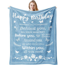 Purple retirement blanket for women 60"x50"